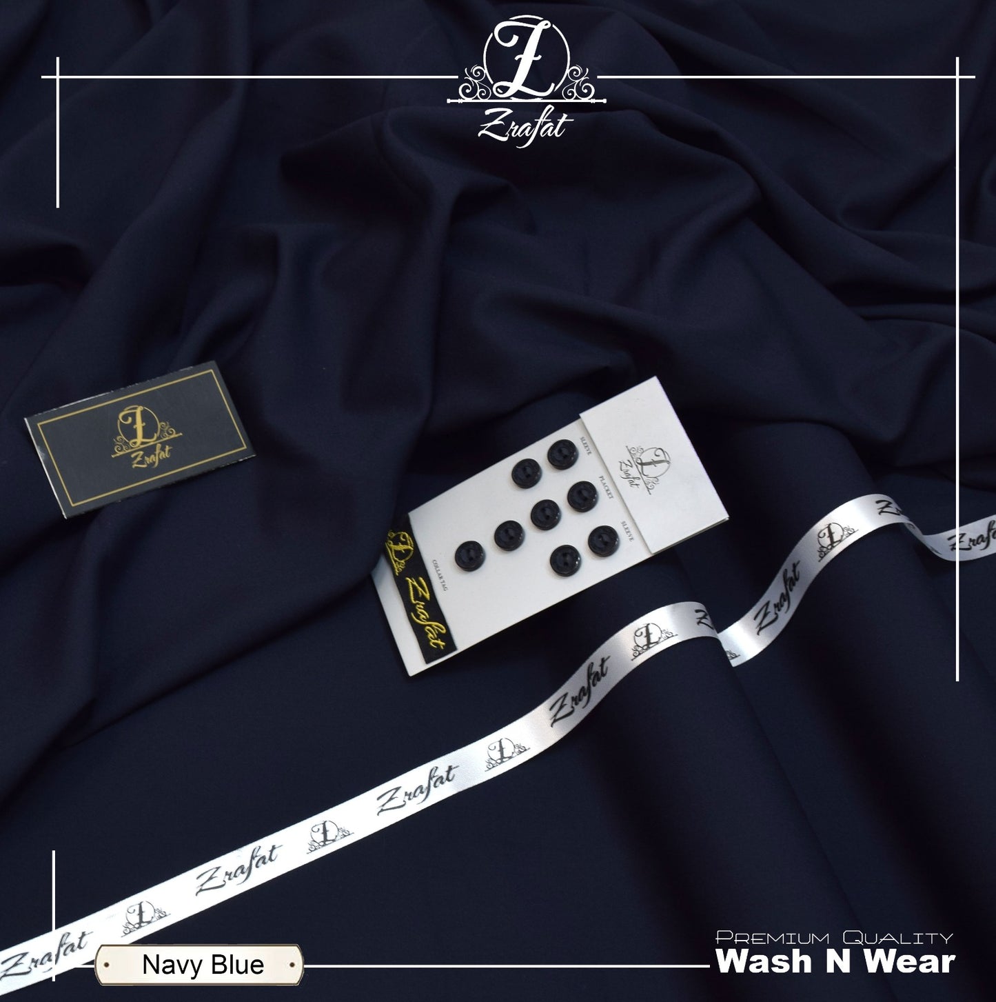 Navy Blue Command Classic Wash & Wear Men’s Unstitched Suit – Timeless Authority 2026 Collection